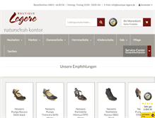 Tablet Screenshot of boutique-legere.de